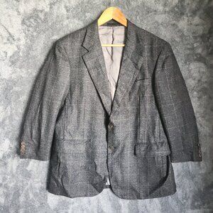 Vintage Burberry London Lamb Wool Blazer Jacket Sport Coat Size 42 Japan GUC
